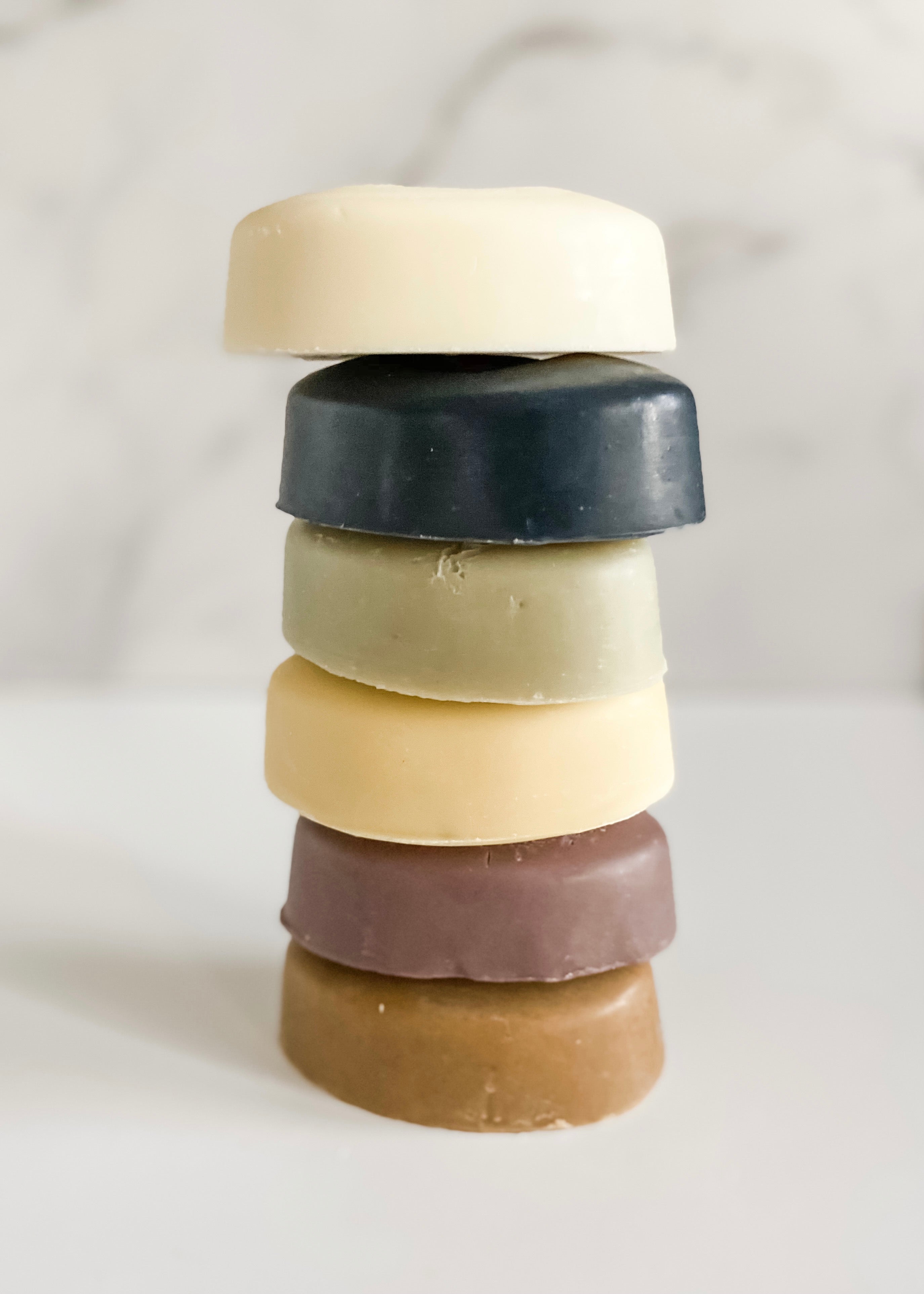 A group of handcrafted Buffalo Gal scented tallow soap bars